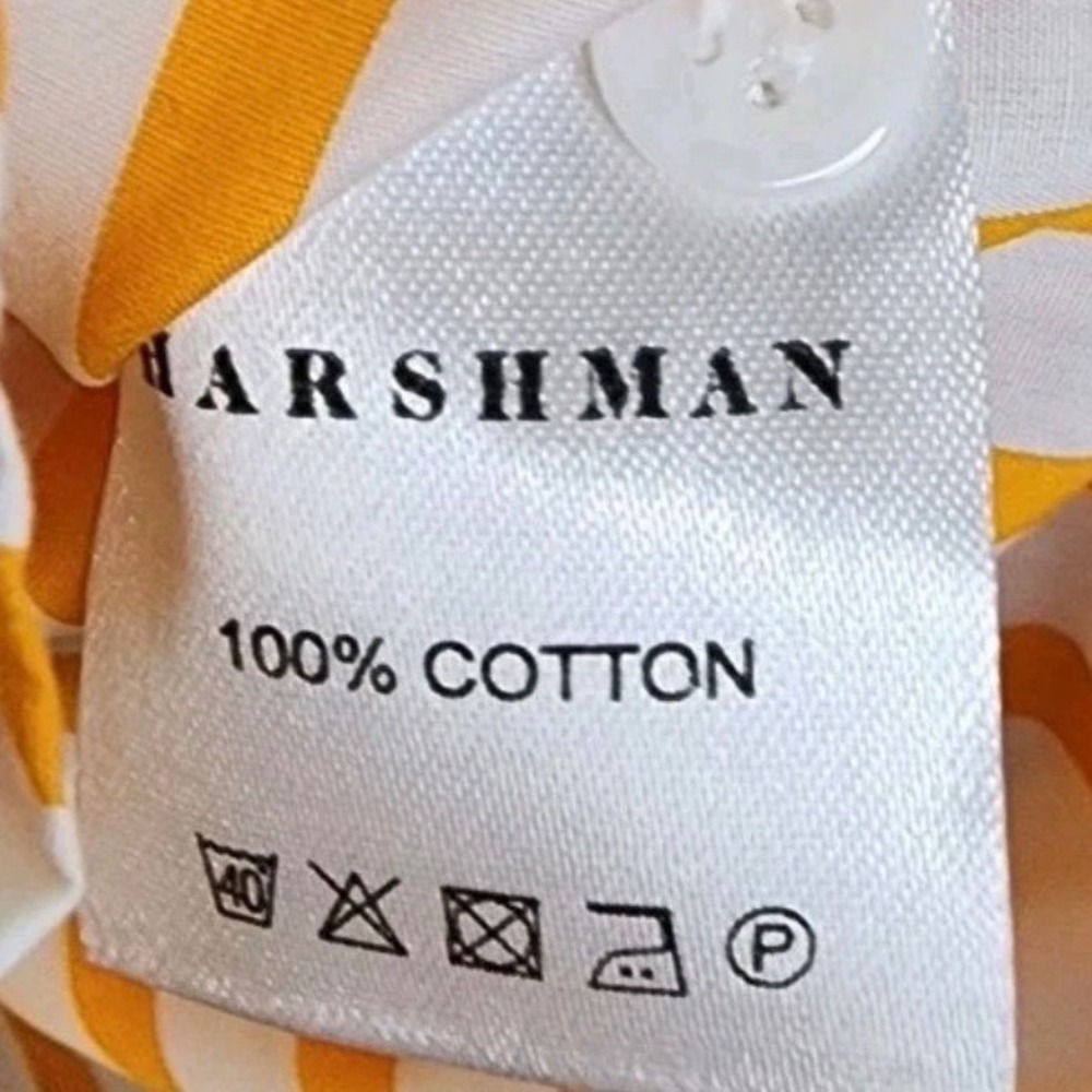 $228 NWT Anthropologie Harshman Selina Orange White Stripe Ruffle Shirt Sz SMALL - Picture 3 of 3